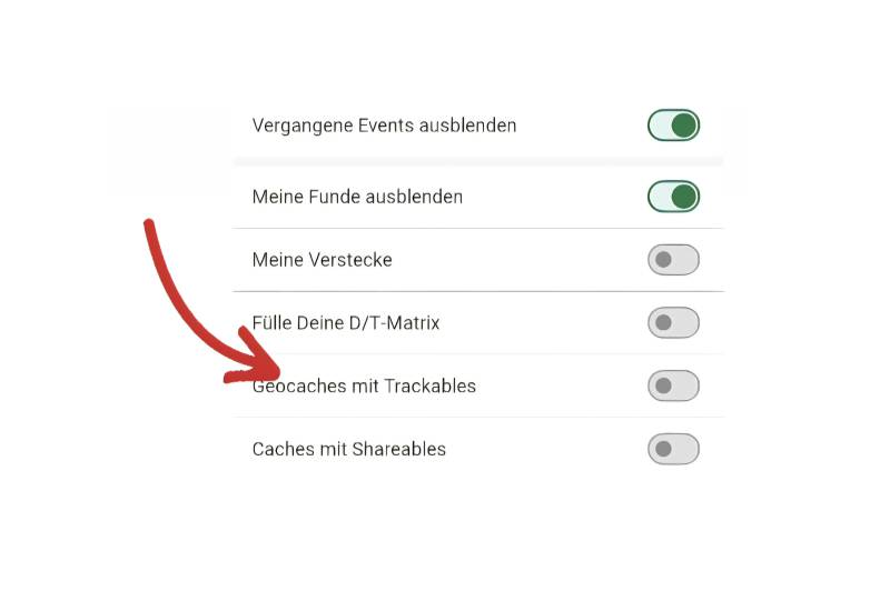 Filter für Geocaches mit Trackables : 1791927717-1791892376=35341